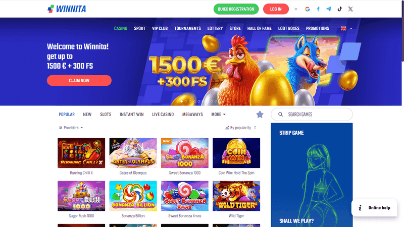 Testimonianza di Winnita Gambling Enterprise